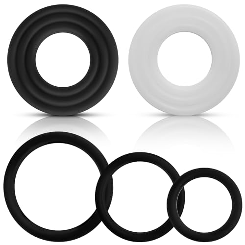 WEAKUP10® Pack 3 Anillo Pene Masculino Ereccion | Anillos Pene Retardante de Silicona | Anillo Pene Masculino | Circunaro | Cock Ring | Entrenamiento y Control Eyaculatorio. Suave y Discreto (Negros)