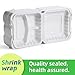 LEOBOX Takeout Container Mineral Filled PP Plastic - 55 Pack 8 Inch 34oz | Shrink Wrap BPA Free Food Container | Freezer & Microwave Safe for Food Delivery | White 3 Compartment Disposable Lunch Boxes