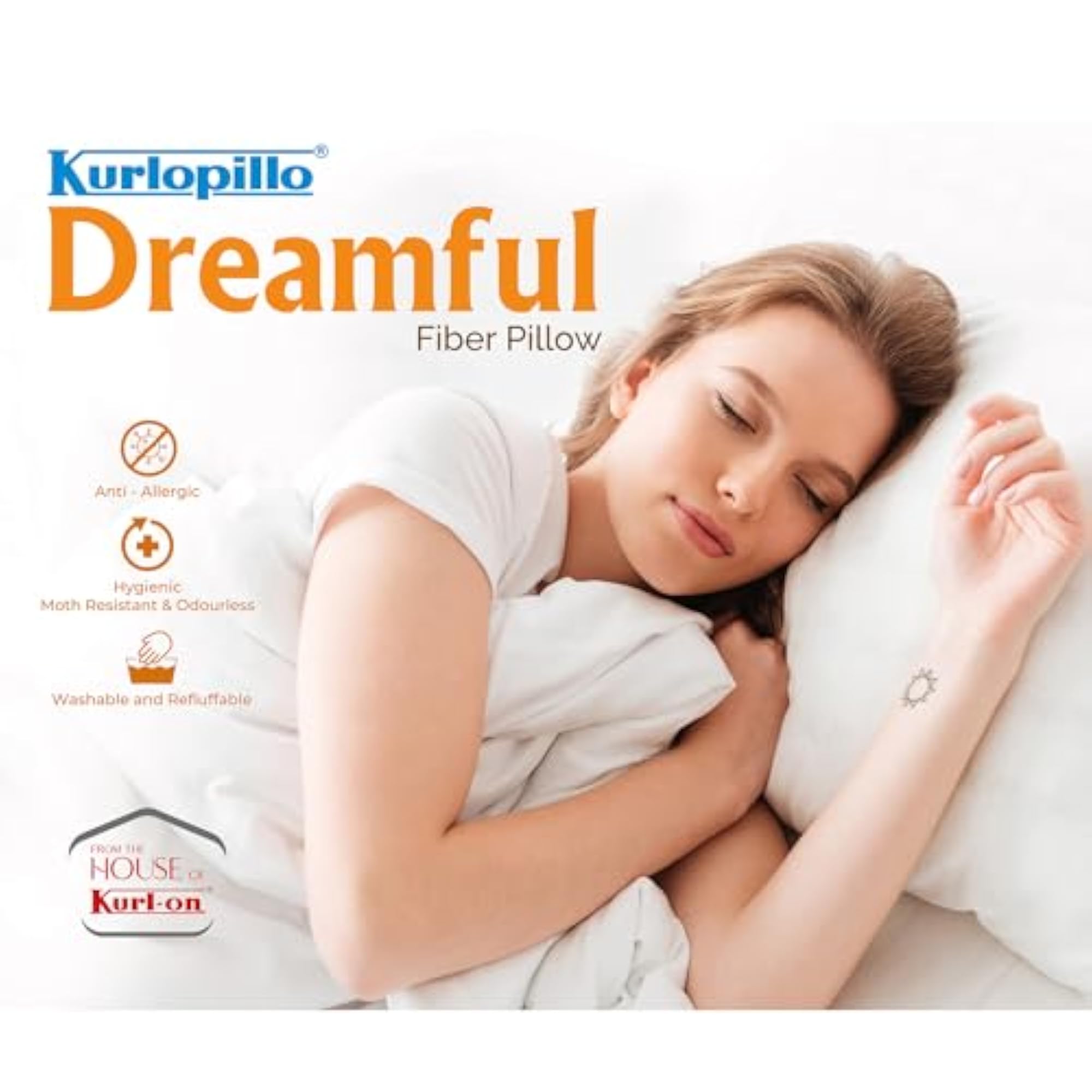KURLON Pillows | Fiber Pillows with Knitted Fabric