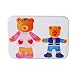 NUOBESTY Legno Magnetico Vestire Puzzle Orso Famiglia Vestire Giochi Puzzle Primi Giochi Educativi per Bambini (Madre E Fratello)