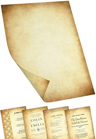 Augustus Premium Antique Paper - 60 Sheets - Double Sided A4 - Quality 100 GSM Vintage Paper - Astra Print