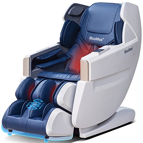 Iboomas 2023 Sl Track Massage Chair,App Control Zero Gravity Massage Chair Full Body With Auto Leg Extension,Back And Calf Heating,Thai Stretch,Usb Port,Airbags,Foot Rollers,Shiatsu Recliner(Blue) #TOP4