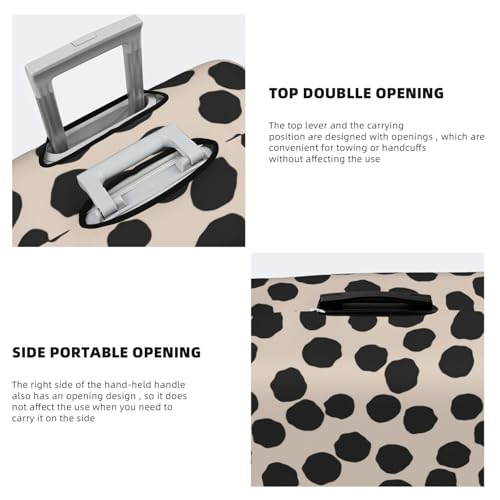 Travel Luggage Cover Protector - Irregular Black Polka Dots Anti-Scratch Suitcase Covers Fits 18-32 Inch Luggage3