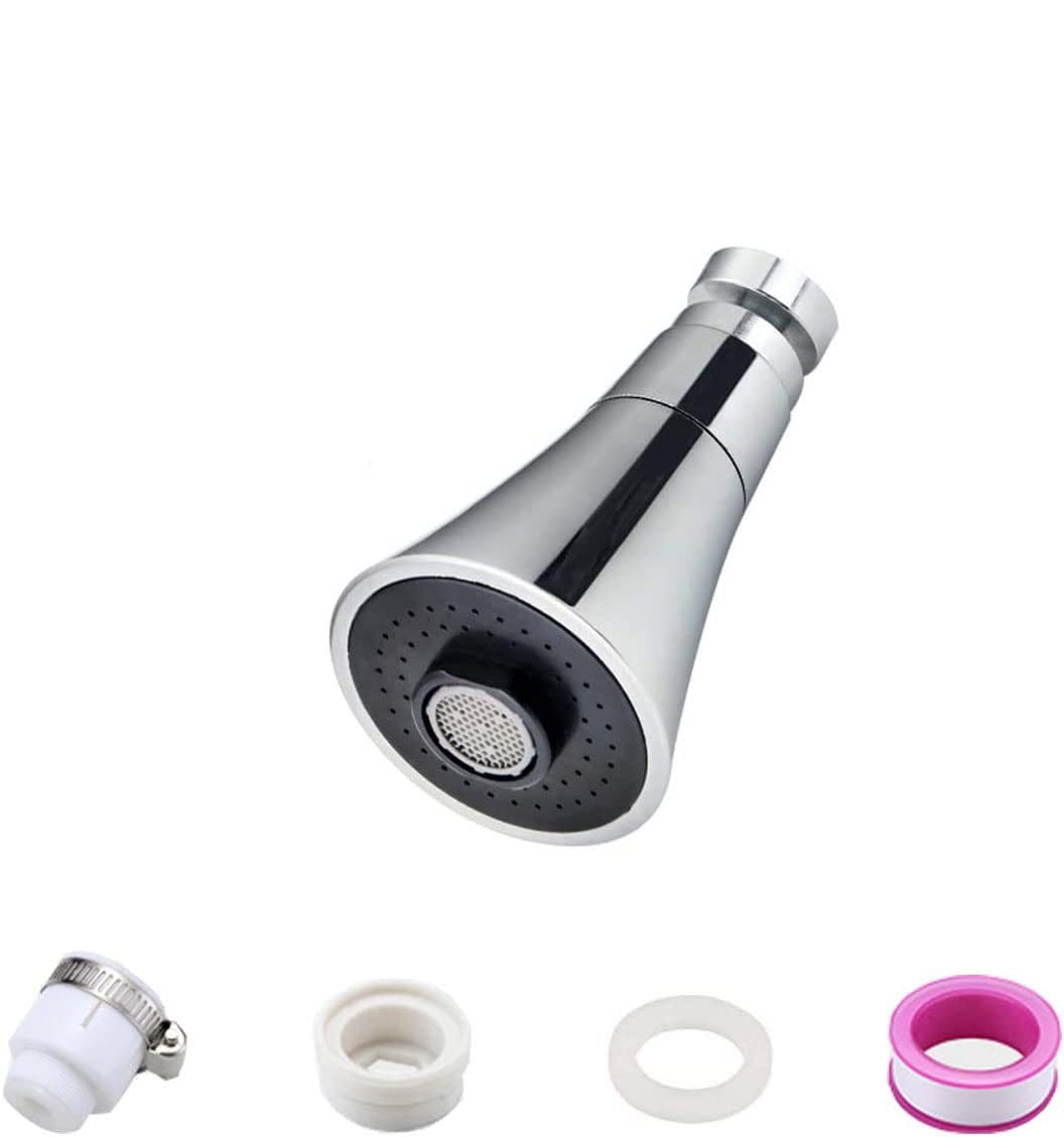 WE-CEF Kitchen Faucet Head Replacement, Kitchen Sink Faucet Parts, Pull Down Faucet Sprayer Head Nozzle, Stream Spray and Pause Mode Can Rotate 360°(Faucet Head, Set of 1)-image-30