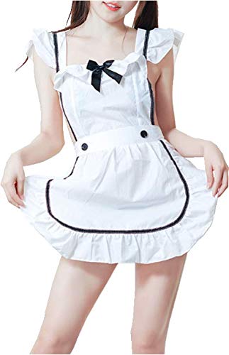 「HIME-LINKS」 本日のご注文は？ 大胆 一点 Fサイズ 網ストッキング付き セクシー かわいい メイド ランジェリー コスプレ 全2モデルフルセット
