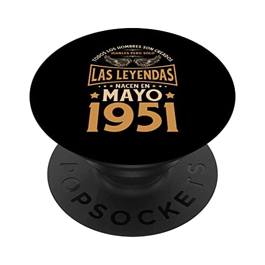 Cumpleaños Hombre Regalos Las Leyendas Mayo 1951 PopSockets PopGrip Intercambiable