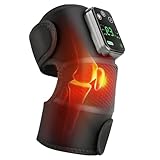 Turmegtt Heated Knee Support for Arthritis, 3-Intensity Vibration Heat Knee Massager with Temperature Control for Pain Relief, 3-in-1 Joint Brace Pain Relief for Elbow and Shoulder as Well (Black)