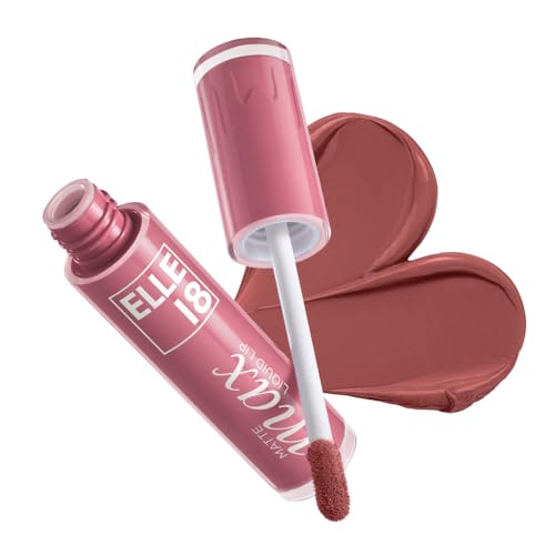 Image of Elle18 Matte Max Liquid Lipstick - Nude Honey, for Smooth Lips, with Hyaluronic Acid & Vitamin E, Blur Matte Finish, Transferproof & Smudgeproof - 6ml