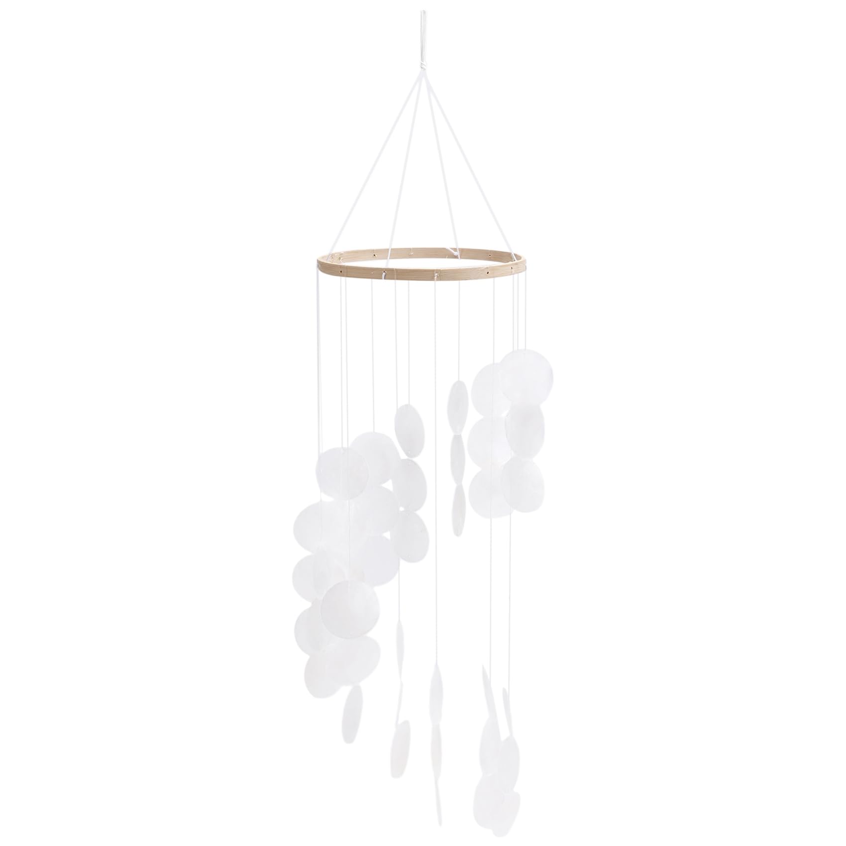CTRLZS Natural Shell Wind Chimes Dream Catcher Craft Outdoor Yard Decoration Bedroom Living Room Hanging Pendant White