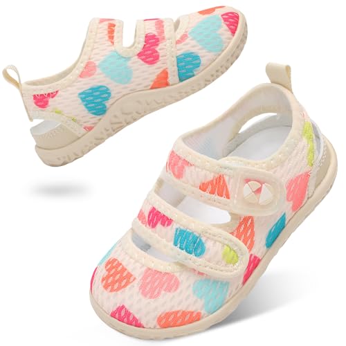 Centipede Demon Adjustable Toddler Sandals for Girls – Quick‑Dry Lightweight Aqua Socks Shoes, Size 6‑6.5, Perfect for Beach, Pool & Outdoor Play