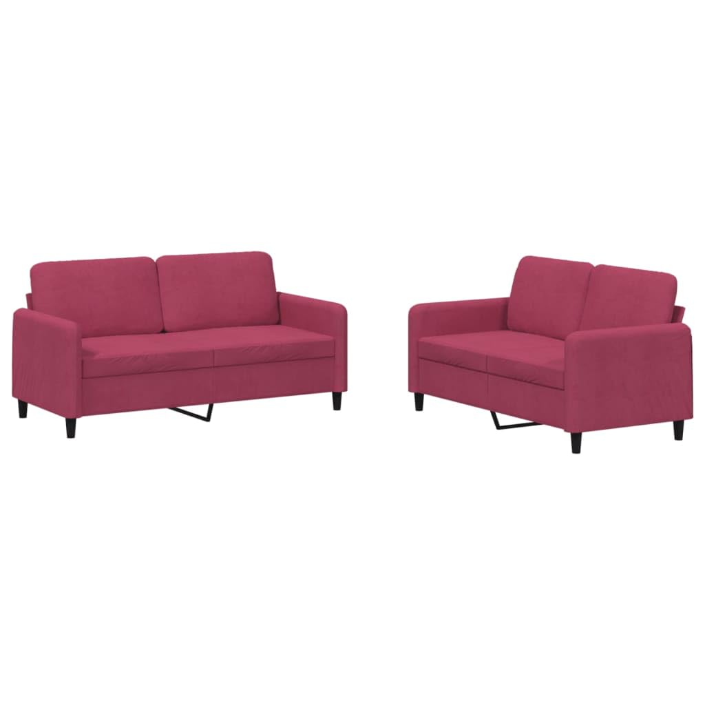 Sofás de terciopelo rojo tinto para renovar tu salón con elegancia