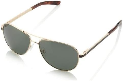 SpeedBird 18k Yellow Gold Plated Aircraft Grade Titanium Aviator Sunglasses Yellow Gold/Brown/Green
