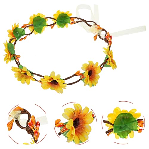 Couronne de fleur bandeau ajustable accessoire floral bohème mariage - 7