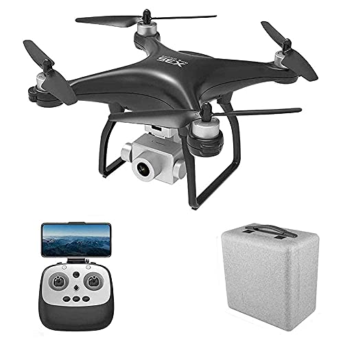 Gps Drone, Gps Drone Con Cámara Para Adultos, 1080P Hd 5G Wifi Fpv Drone Live Video, Rc Quadcopter Con Motor Sin Escobillas, Sígueme, Waypoint Flight, Incluye 3 Baterías Y Estuche De Transporte