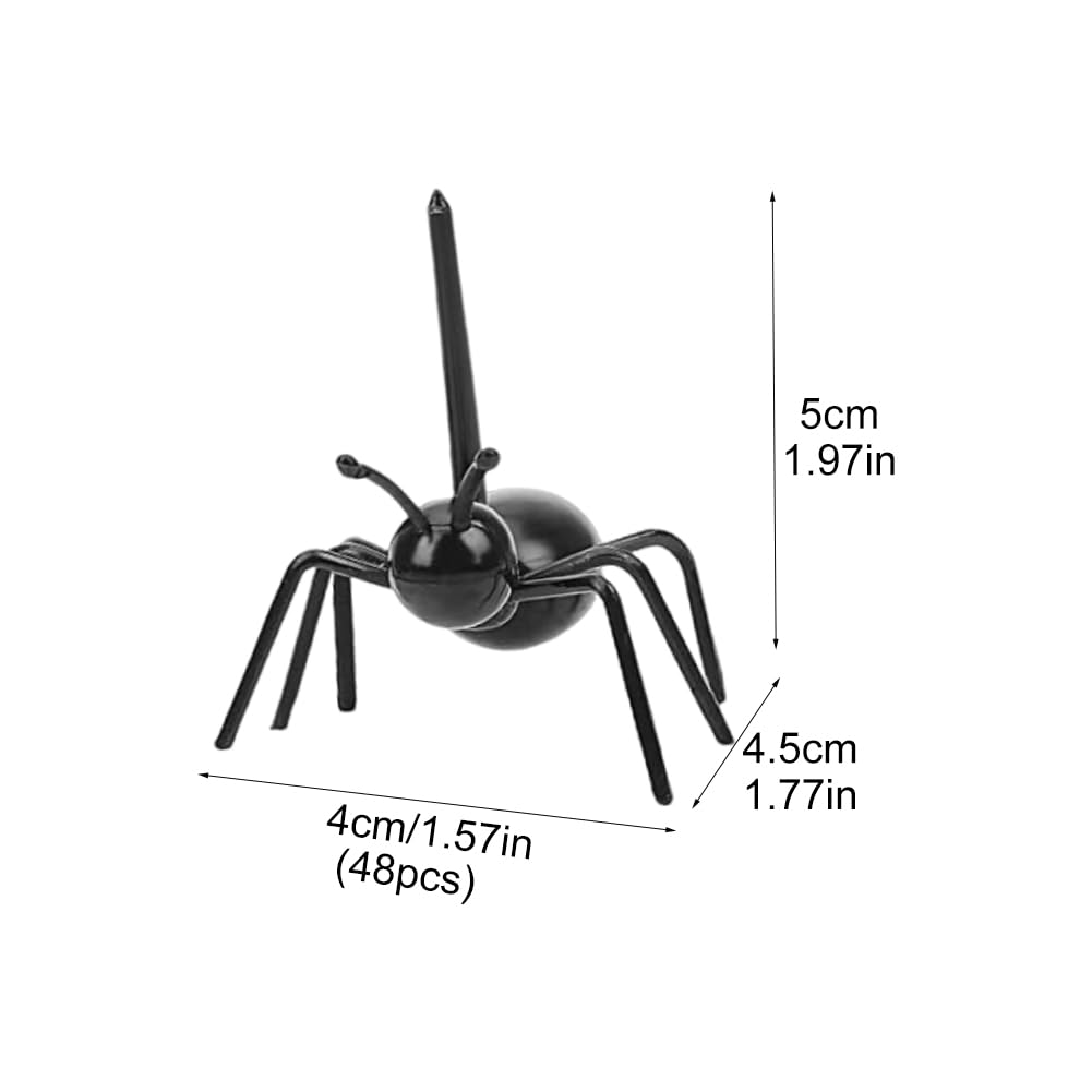 48 Stücke Ant Obst Gabel Set, Animal Fruit Picks, Wiederverwendbare Ameisen-Zahnstocher - Kreative Ameisenfutter Picks für Obst, Snacks & Sandwiches