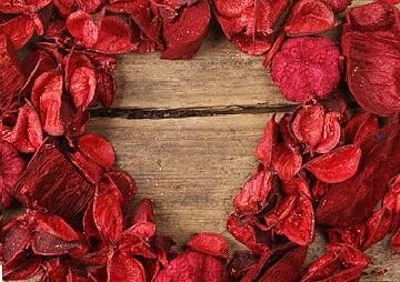 Image of Decorative Vanilla Scented Dried Flowers Home Fragrance Sachet of Petal Potpourri Bags (Red, 2kg)