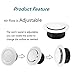 6 inch ABS Adjustable Air Vent White Round Soffit Exhaust Vent for Inline Duct Fan Outlet Vent(5.7 Inch, Front Panel:8.5 Inch)