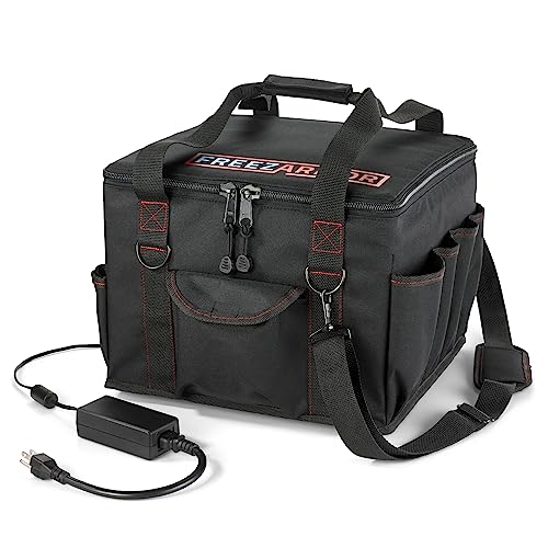 FreezArmor 14' Power Tool Battery and Caulk Warmer Bag – Heated & Insulated Jobsite Tool Bag For Cold Weather – Fits 12V 18V 40V Lithium Ion Battery, Caulking, Adhesives, 120V and UL Listed