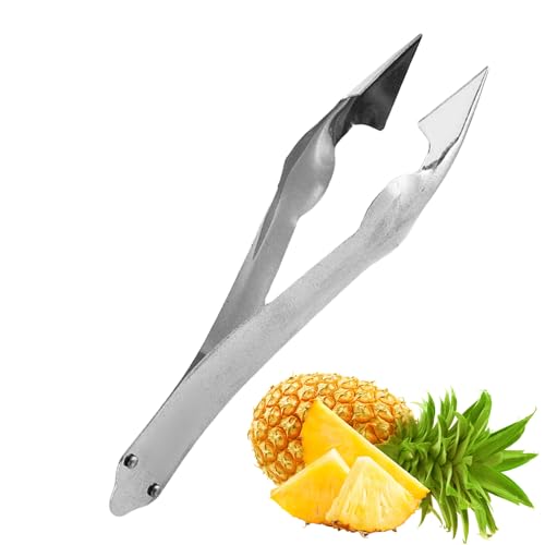 Cortador de piña – Cortador de núcleo portátil, acero duradero, hoja de fruta manual | Mecanismo de extracción de torsión eficiente, diseño de agarre cómodo de mano, sesión de corte de frutas