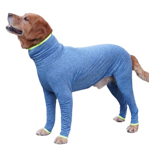 AttRex 犬 パジャマ ロンパース つなぎ 春秋冬 ペット服 中大型犬 カバーオール ハイカット ドッグウエア Tシャツ 可愛い おしゃれ 柔らかい 秋田犬 柴犬 洋服 防寒 暖かい 屋部着 寝間着 抜け毛防止 ルームウェア 脱毛保護 ペット用品 (8