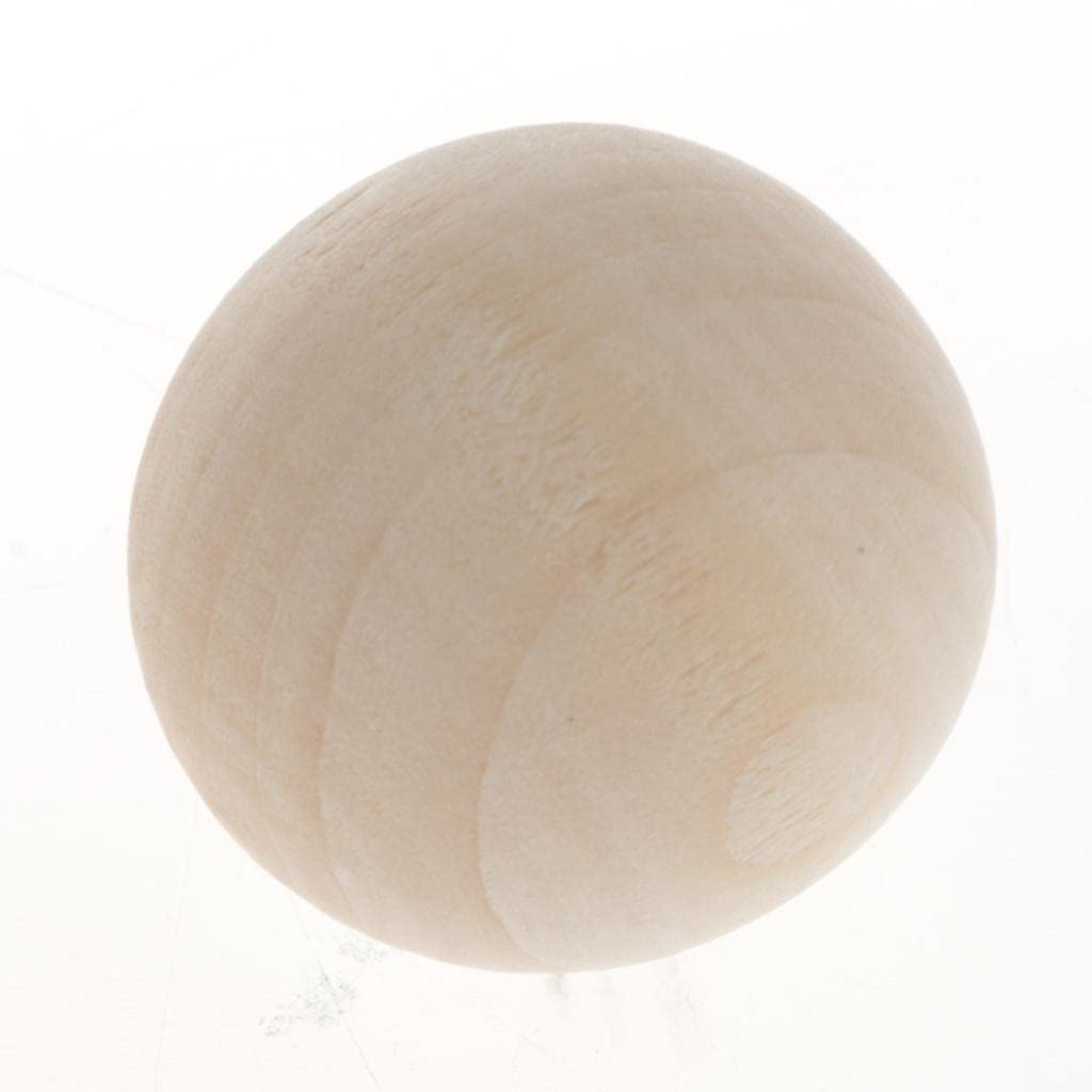 Juego de 5 cuentas redondas de madera sueltas de 10/20 piezas para joyas, manualidades, 30 mm, 20 unidades
