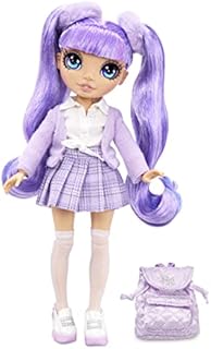 Rainbow High Jr High - VIOLET WILLOW - 9-Inch (23cm) Purple Fashion Doll with Outfit & Accessories - Includes Fabric Backpack with Open & Close Feature - Gift & Collectable for Kids Ages 6+