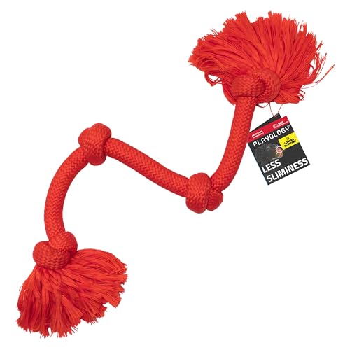 Playology Tug Rope Dog Toys for Large Breed Dogs - Mega Size, Beef Scent