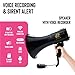 Roar of Lion Bullhorn Megaphone with Siren & Volume Control/Recorder - Waterproof 30W Reliable and Consistent Performance, 700-sec Voice Recording with Maximum Range 1640Yards, (Black/White)