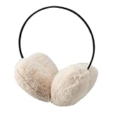 estaa (エスタ) レディース イヤーマフラー フェイクファー ハート型 イヤマフ イヤーマフ ふわふわ もこもこ 耳当て ハート 防寒 冬 60159 ベージュ