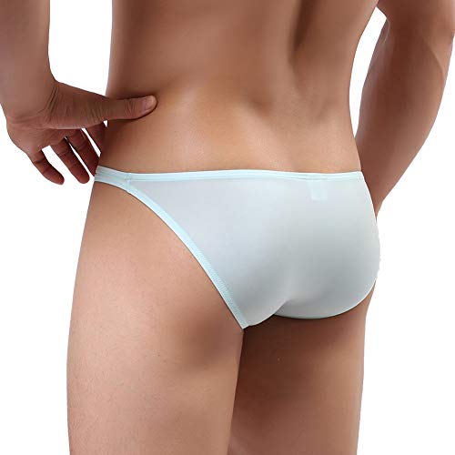 Summer Code Mens Basic Bikini Briefs Pack Low Rise Ice Silk Underwear