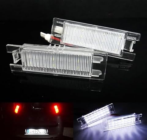 2x oświetlenie tablicy rejestracyjnej LED białe oświetlenie tablicy rejestracyjnej do Fi-at 500L 600 Brava Bravo Croma Doblo Grande Punto Linea Punto Evo Multipla Marea Tipo Je-ep Renegade