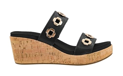 Corkys Footwear Hi Tide Double Strap 2.5-Inch Wedge - Featuring Two Metal-Accented Straps, A Cushioned EVA Insole For All Day Wear, Easy and Convenient Slip-On design2