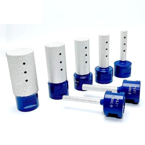 6/8/10/15/20/25/30mm Angle Grinder M14 Thread Vacuum Brazed Diamond Finger Bits 1Pcs(6mm)