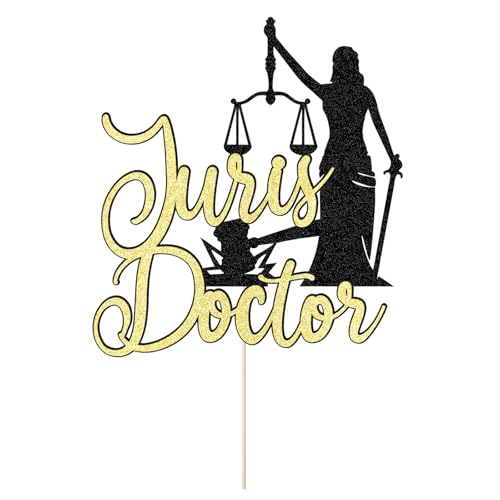 Keoysek Juris Doctor Cake Topper, Future Lawyer Cake Decor