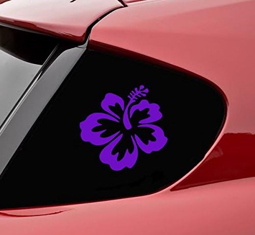 Hibiscus Flower Vinyl Decal Sticker 2-Pack – Hot Pink, No Background, For Car, Laptop & More