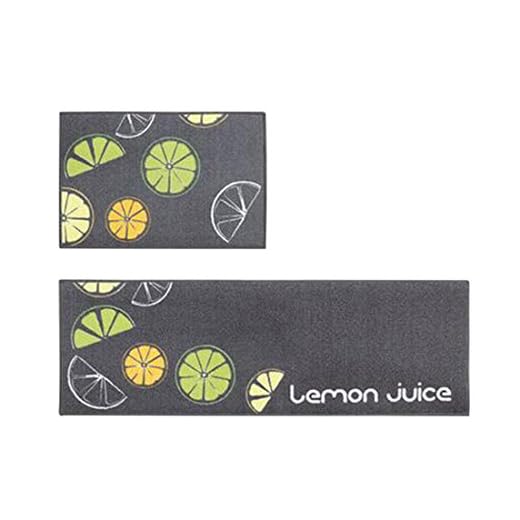 Pinji - Alfombras para Cocina Baño Alfombrillas de Poliéster de Cocina Absorbente Alfombrilla para Dormitorio Baño Antideslizantes Lavables(2 Piezas) #1