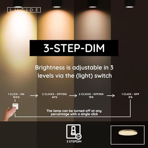 Lucide UNAR - Lampa sufitowa - Ø 80 cm - LED Dim. - 1x80W 2700K - 3 stopnie - matowe złoto/mosiądz