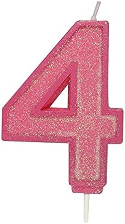 CULPITT Sparkle Number Candles for Cake & Cupcakes, Single Numbers from 0-9, Say Happy Birthday with These Candle Sparklers, Celebrate Birthdays & Anniversaries with Flair - Blue 4
