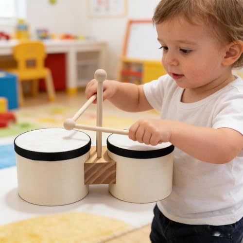 Bongos para niños de percusión: tambor infantil educativo para aprender ritmo y música 2