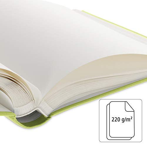 Hama Fotoalbum mit Stoffeinband 30x30 cm (Jumbo Fotobuch mit 100 weißen Seiten, Photoalbum mit Pergamin-Trennblättern… – Bild 4