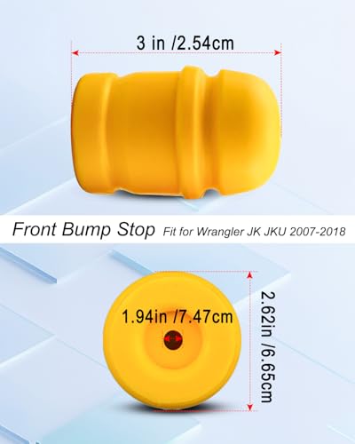 Image of 4Pcs Front and Rear Bump Stops Fit for Jeep Wrangler JK JKU 2007-2018 | Axle Jounce Bumpers Replace 52060428AB 52060423AB