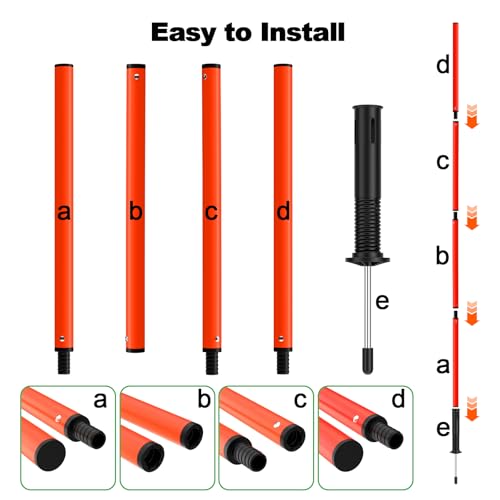 Supvision 24Pcs Soccer Agility Training Equipment Set Ultimate AgilityPoles Cones Ladder More for Quick Assembly and Easy Portability Suitable for All Skill Levels Enhance Speed Orange - Thumbnail 6