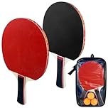 Diompirux Set de Tennis de Table - 2 Raquettes + 3 Balles + 1 Sac - Pour Débutants et Joueurs Avancés - Hautes Performances pour Entrainement et Compétition