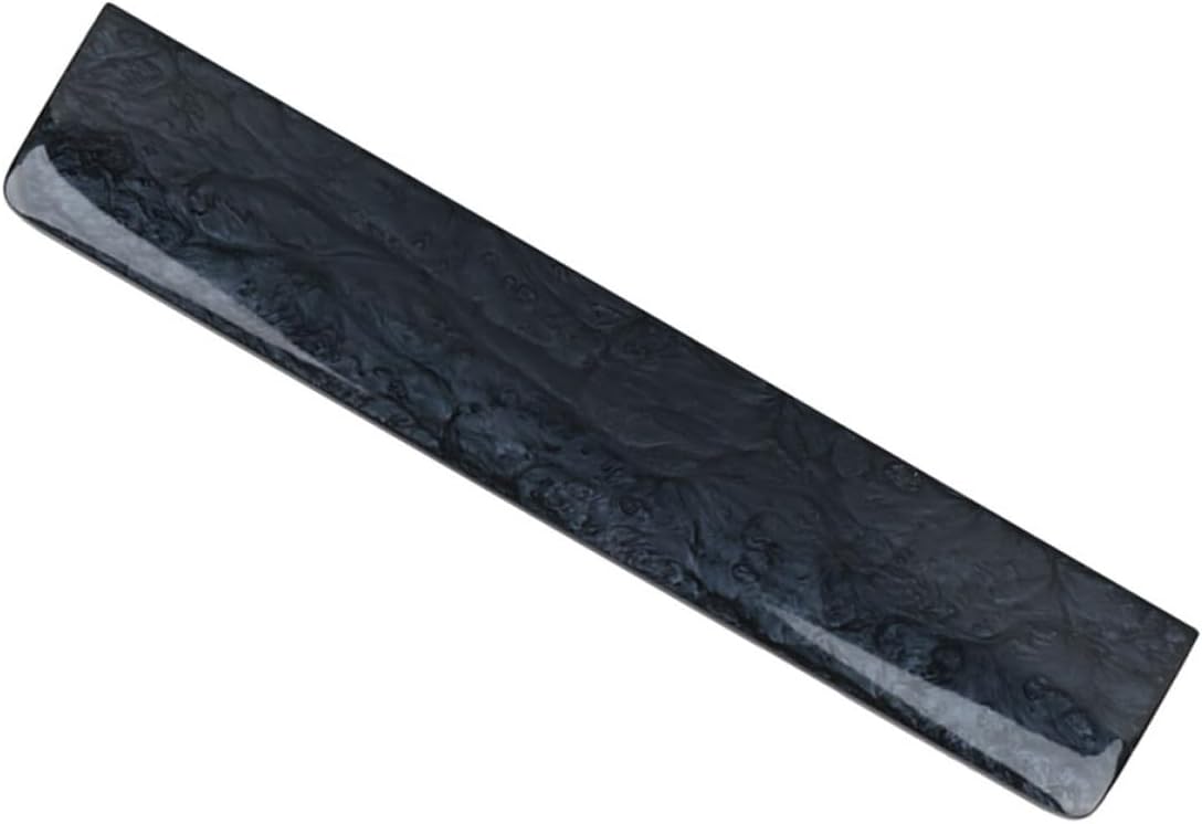 Abaodam Ergonomic Epoxy Resin Keyboard Wrist Rest Pad for 61-Key Mechanical Keyboards, Black Pearl Design, Typing Cushion Support for Office and Computer Use