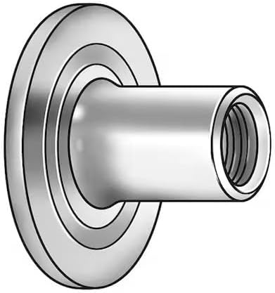 Round Weld Nut, #8-32, Steel, 1/32 In Ht, 50 Pk, 1Lac9