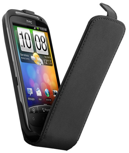 BIGBEN CONNECTED Modelabs HTC Desire S_Etui Coque de Protection avec Rabat en Cuir dedié Couleur Noir
