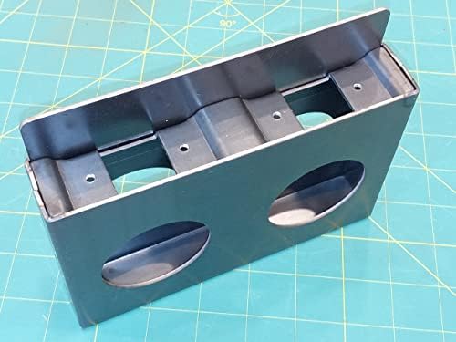 WELDANDFABSHOP Gate Lockbox Double Hole Weldable Steel 6 3/4" x 4 3/8" x 1 1/4" Unpainted