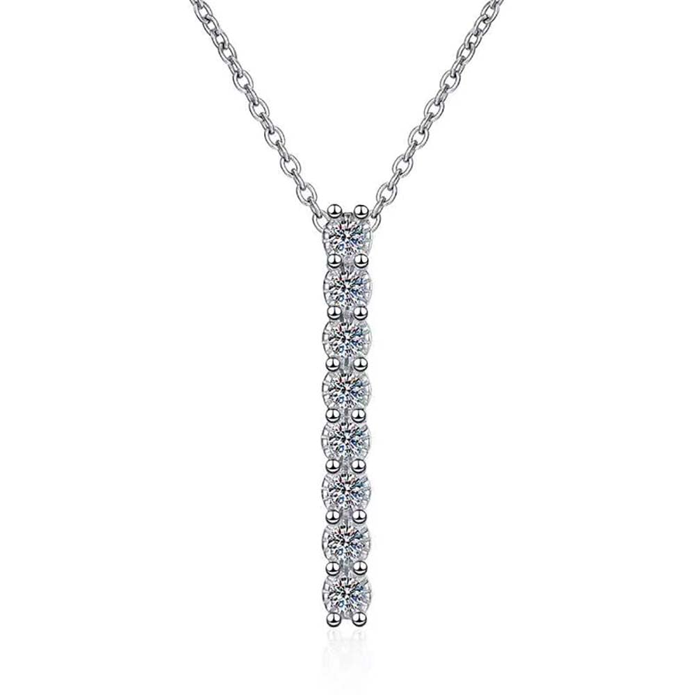 Collier de bar Moissanite Sparksigh, joaillerie fine et éclat d'exception