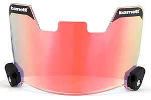 Visor Revo Clear Red, Football Helmet Eye-Shield - Safe, Durable Facemask