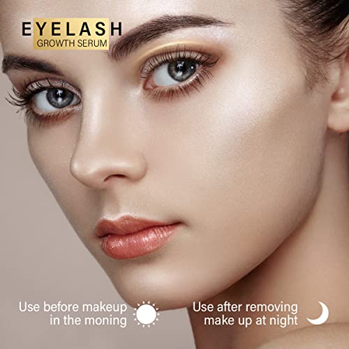 Premium Eyelash Growth Serum - 5Ml Fuller & Longer Looking Eyelashes Lash Enhancing Serum For Natural Lashes Or Lash Extensions & Brows, Vegan & Cruelty-Free Gold #TOP4
